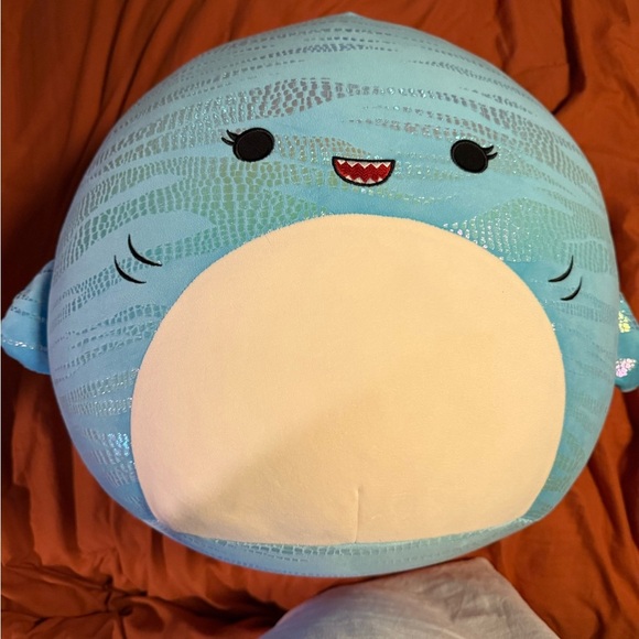 Squishmallows Lamar the Shark Shimmery Blue Plush Stuffed Animal NWT - Picture 1 of 5
